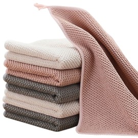 K&janet6am Dish Cloths for Washing Dishes, 6 Pack Kitchen Dish Towels, Super Absorbent Microfiber Cleaning Cloth, Barista Micofiber Cloths for Espresso Machine,12x12 Inches