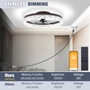 VOLISUN Modern Ceiling Fans with Lights and Remote, 19.7in Low