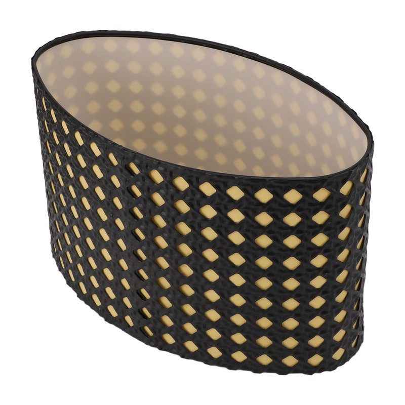 Lampshade Oval Shaped Hollow Metal Carved Compatible E27 E14 Caliber