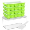 DOQAUS Ice Cube Tray with Lid and Bin - 4