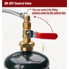 CALPOSE 3 Feet Propane Refill Adapter Hose with Gauge and