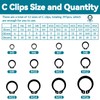 900Pcs E-Clips Assortment Set(2.0mm-12mm) and C Clips Assortment (M5-M16),Snap Rings