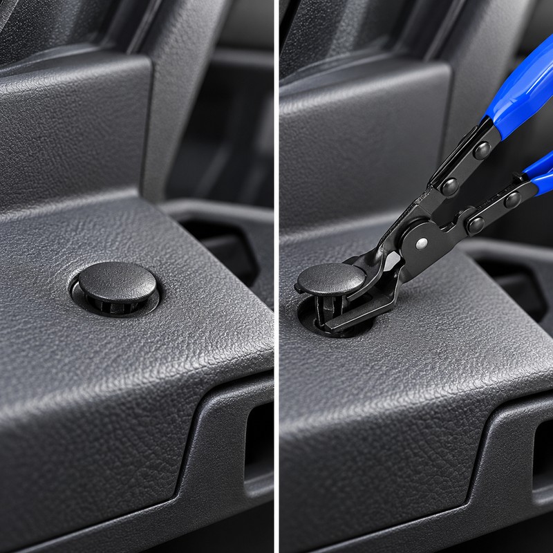 Blue Car Trim Removal Pliers, Automotive Clip Removal Tool for