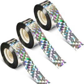 3 Rolls 787 FT Bird Scare Tape Double Ribbon Hanging Reflective Bird Tape Ribbon for Avoid Pigeon Gulls Crows Starlings Birds Animal from House Garden Patio Lawn Orchard