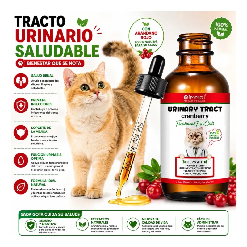 Suplemento Natural Preventivo De Infecciones Urinarias Gato