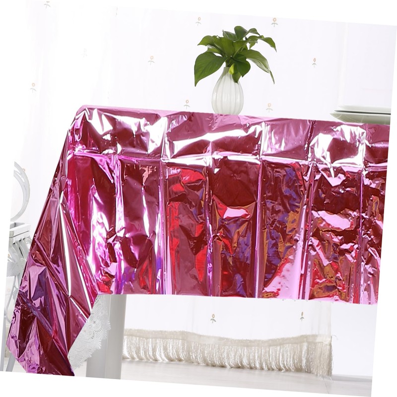 NOLITOY 4pcs Shiny Fringe Tablecloths Tinsel Backdrop for Memorable Boy