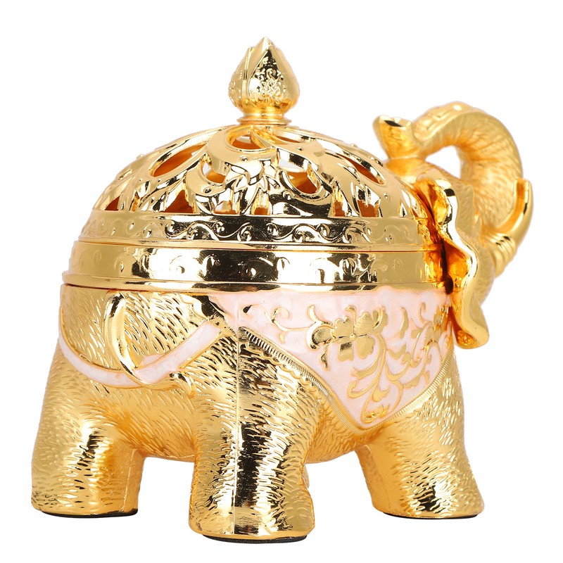 Elephant Shaped Incense Burner Aromatherapy Ornament for Living Room Entryway