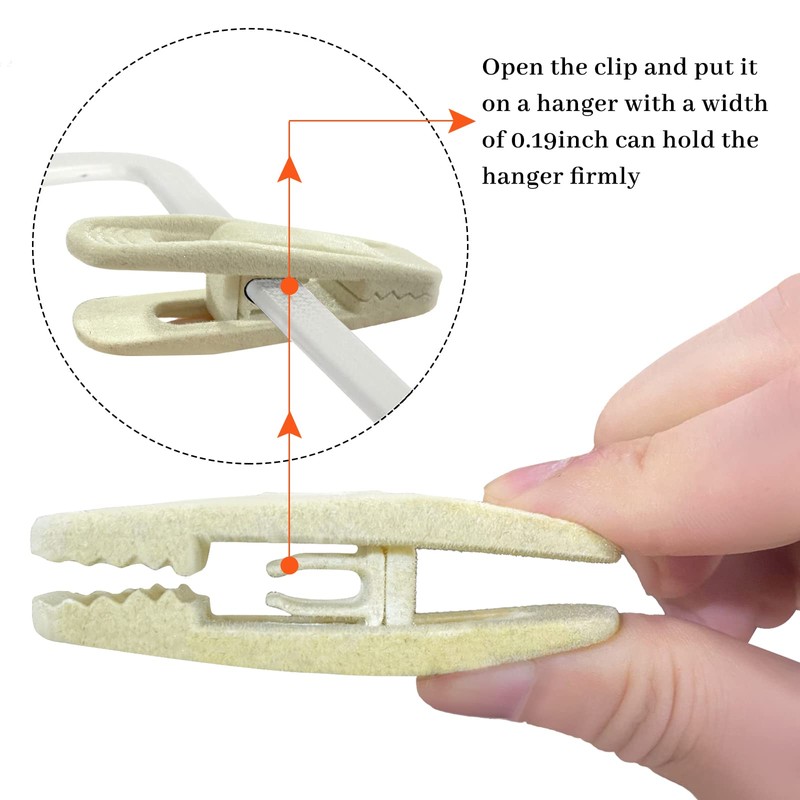 Andiker 20 Pack Velvet Hanger Clips Set, Finger Pants Clips