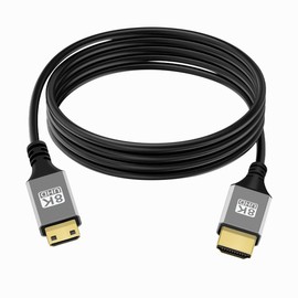 xiwai Ultra Thin Mini HDMI 2.1 HDTV Cable 2.0m Hyper Slim HDMI Cable 2.0 8K 4K Type A to Type-C for Camera HDTV