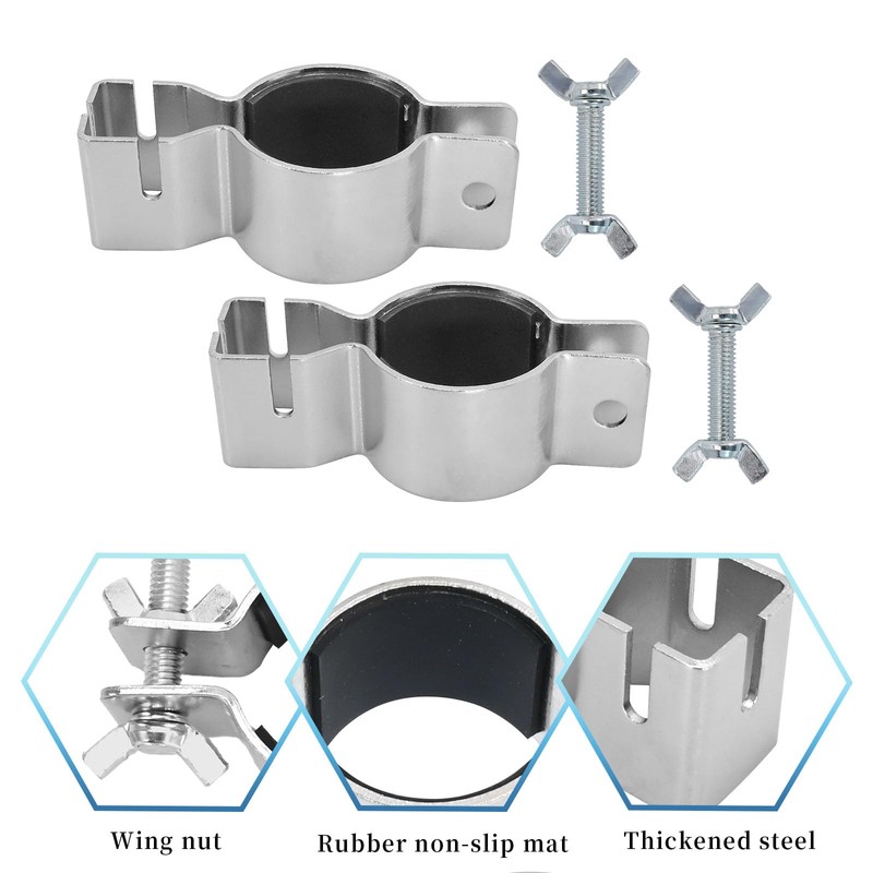 UOIENRT 2 Pack Pipe and Drape Clamps, 3 Way Extra