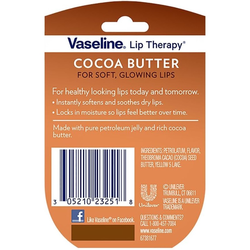Vaseline - Minitarrón de manteca de cacao para el cuidado