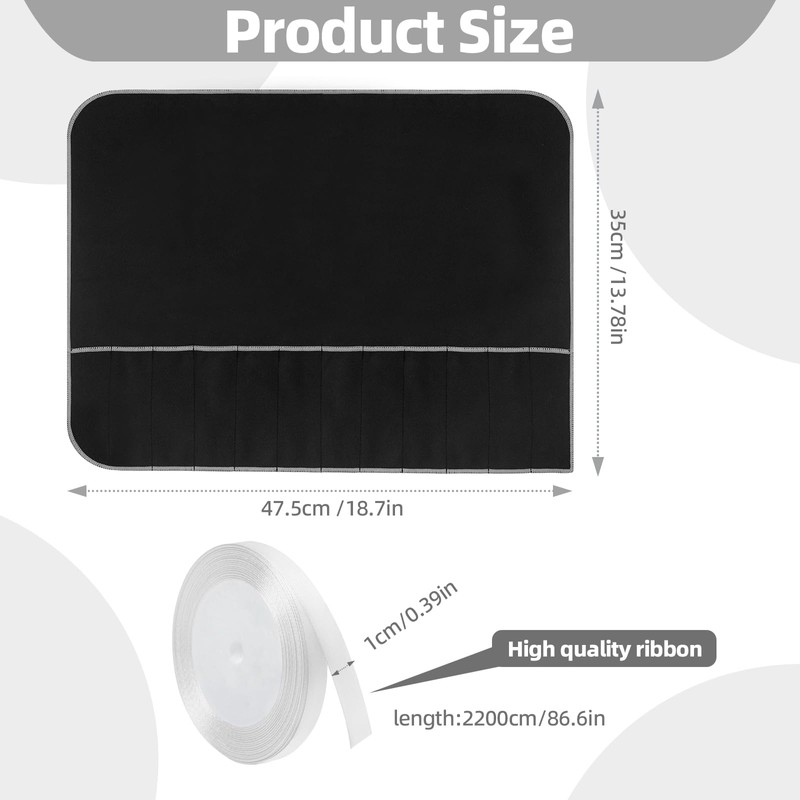 Nangua 6 Pieces Anti-tarnish Silverware Protective Bag, Black Silver Protection