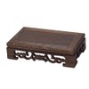 AHANDMAKER Wooden Display Stand Base 3.5x 5.9 Inch Rectangle Vase