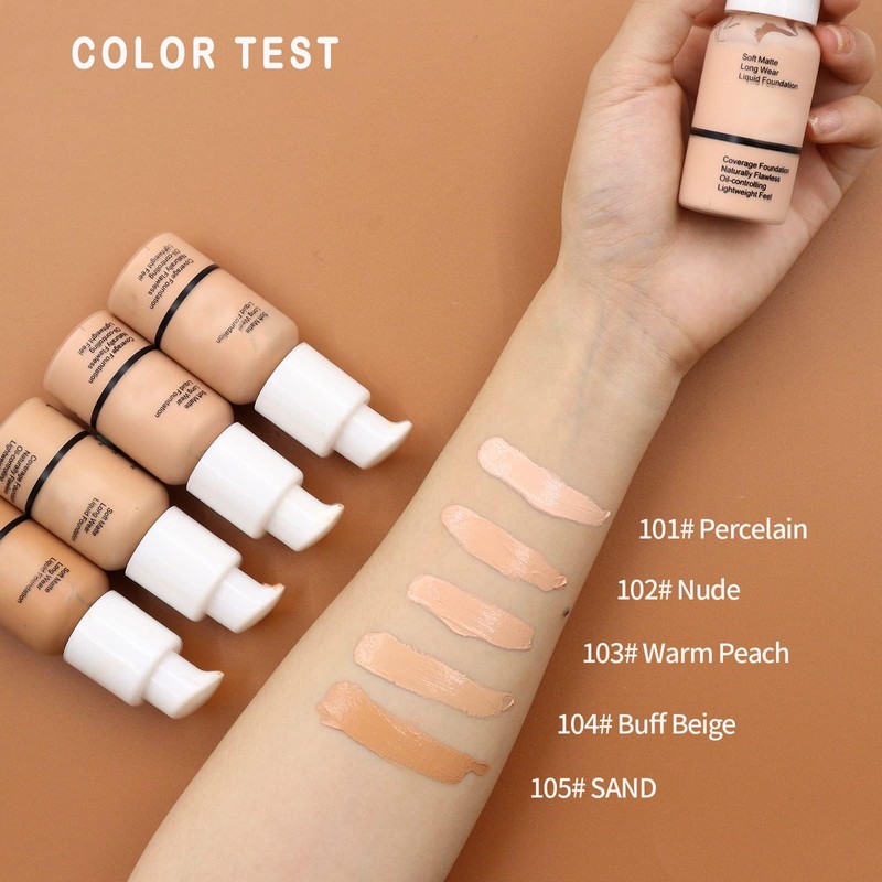 Foundation, 30 ml Full Coverage Foundation, Concealer Liquid Foundation, Full