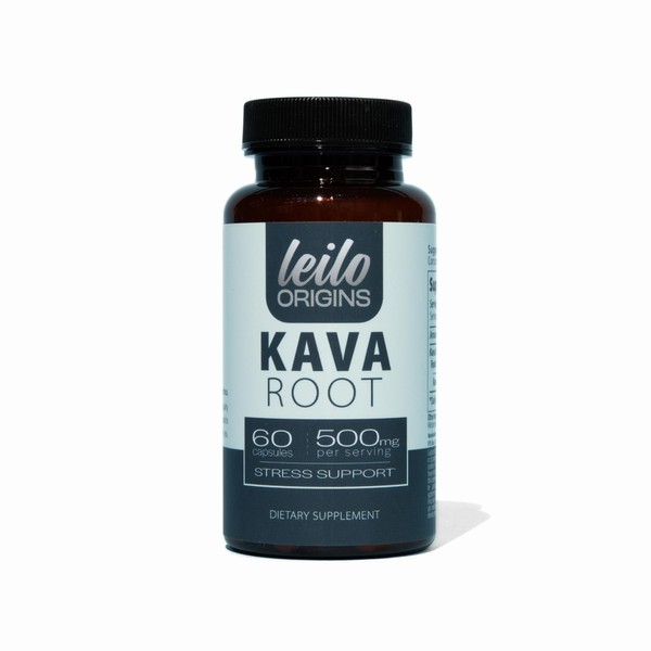 LEILO Kava Root Capsules | 500mg of Noble Extract/Serving to