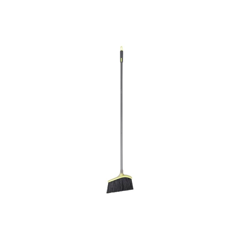 Casabella Wayclean Wide Angle Broom with Densely Packed Bristles, Gray
