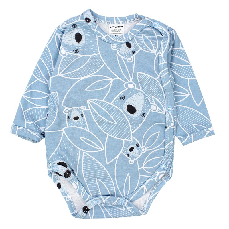 TupTam unisex, long-sleeved, wrap bodysuit, set of 5 - Boy