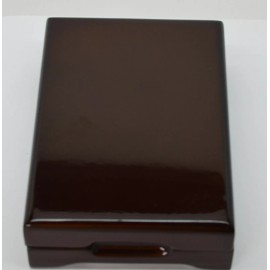 Unbranded Dark Mahogany Lacquered Single Coin Display Box