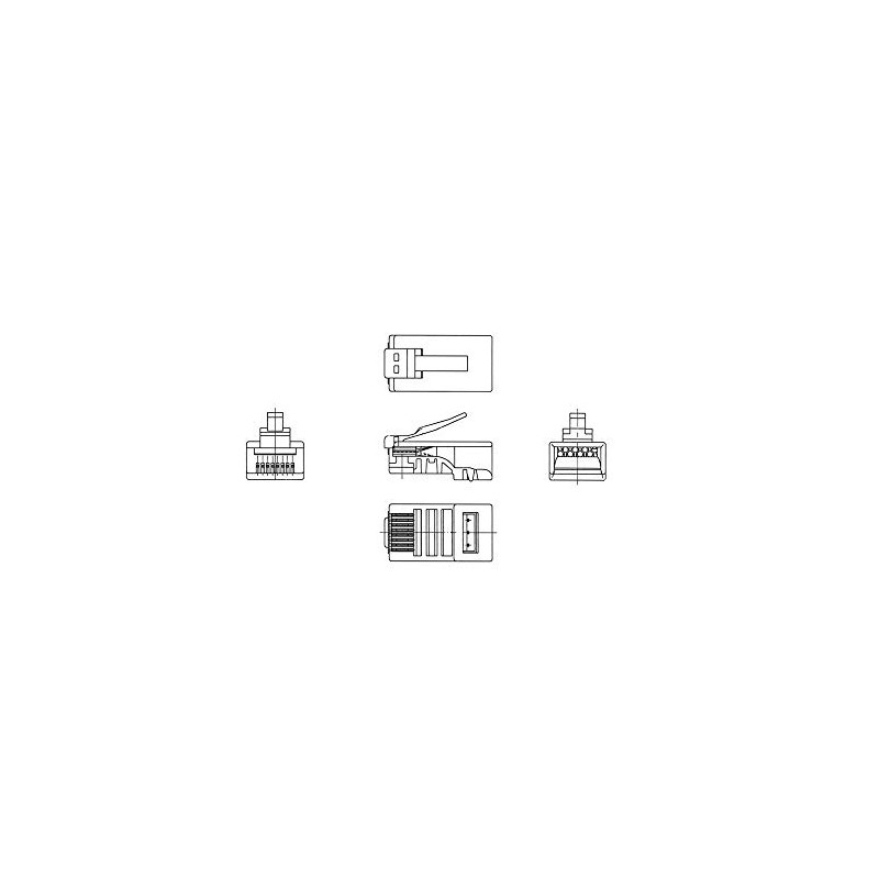 Goobay RJ45 plug, CAT 6 UTP unshielded, RJ45 plug, CAT