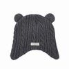 Snugtime Cable Earmuff Beanie, Charcoal, Small