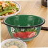Mikinona Enamel Mixing Basin Sturdy Enamel Soup Bowl for Kitchen