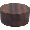 Wooden Ashtray With Stainless Steel Inner Box - Flameproof, Circular