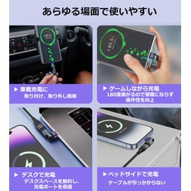 xuanli USB C Magnet Adapter L Shape, 180° Rotation Type c Magnet, 240W PD Rapid Charge Magnetic Connector, 480Mbps High Speed Data Transfer Magnetic Terminal Type C, Type C Magnet Adapter Male Female