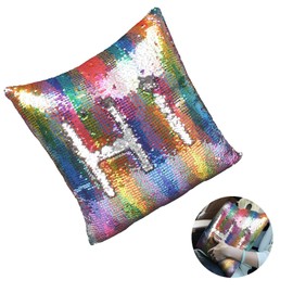 Two-color Reversible Sequins Pillow Case, Two Tone Magical Color Changing Pillow Cushion Cover Magic Mermaid Sequin Glitter Multicolor Gradient Pillowcase, for Home Car Sofa Decorative 40x40cm
