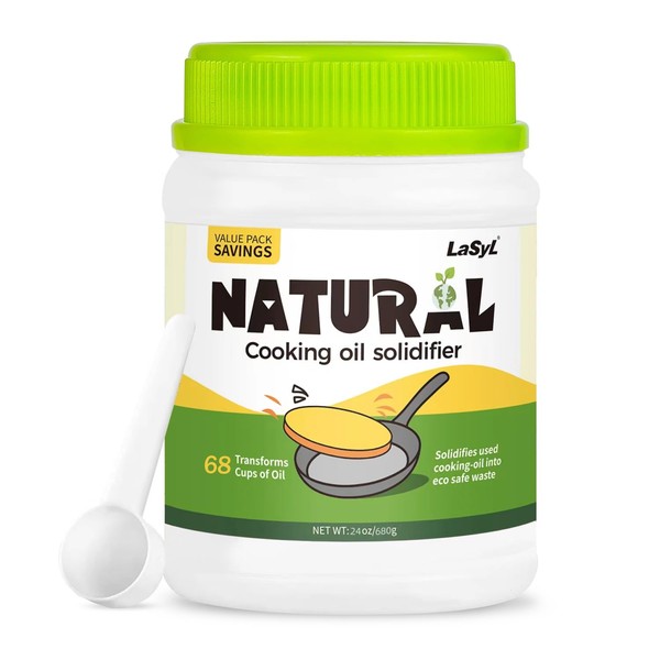 LaSyL LaSyL Natural Cooking Oil Solidifier Powder, Hard Up to