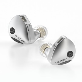 [TWISTURA] WOODNOTE Wood Dome Diaphragm Equipped Earphones, Wired Earphones, 0.4 inch (10 mm) Dynamic Type, Wood Dome Diaphragm, Dual Magnet Design, Replacement for 4.4 mm/3.5 mm Plugs, Rear Cable