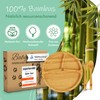 Babylovit Children's Plate with Suction Cup, Bamboo Baby Plate with