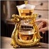 Glass Magnetic Tea Pot,Lazy Kungfu Drip Teapot with Infuser,Magnetic Water