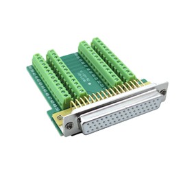 DB50 Connector,Female D-SUB Header to 50-pin Port Terminal Adapter Breakout Board No Soldering Needed,with Nuts