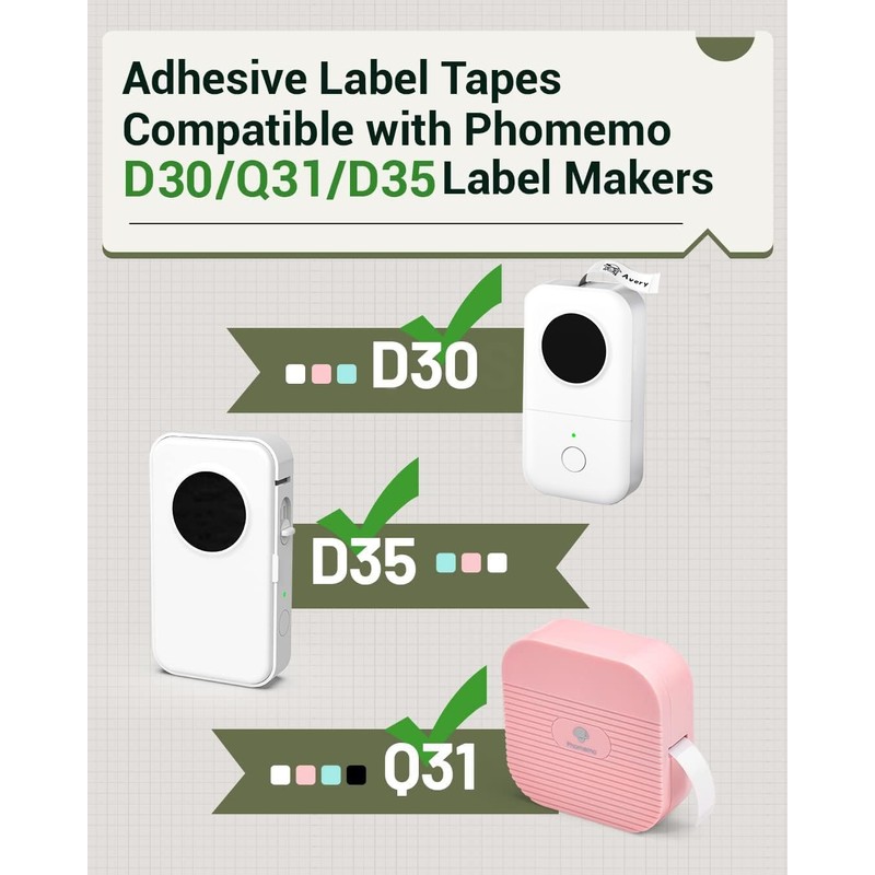 Phomemo D30 Continuous Labels- D30 Thermal Label Tape, 0.59" x