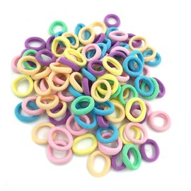 100 Pieces Colorful Elastic Hair Ties Mini Hair Bands Tiny Rubber Bands,Colorful No Damage Soft Ponytail Holders Elastic Hair Bands Hair Accessories for Girls Elastics and Ties Hair Accessories