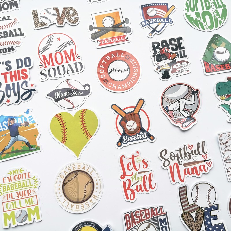 Baseball Decals Funny Softball Stickers (Baseball - A)