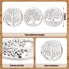 Beeveer 3 Pcs Life Tree Wooden Trivets Round Plates Hot