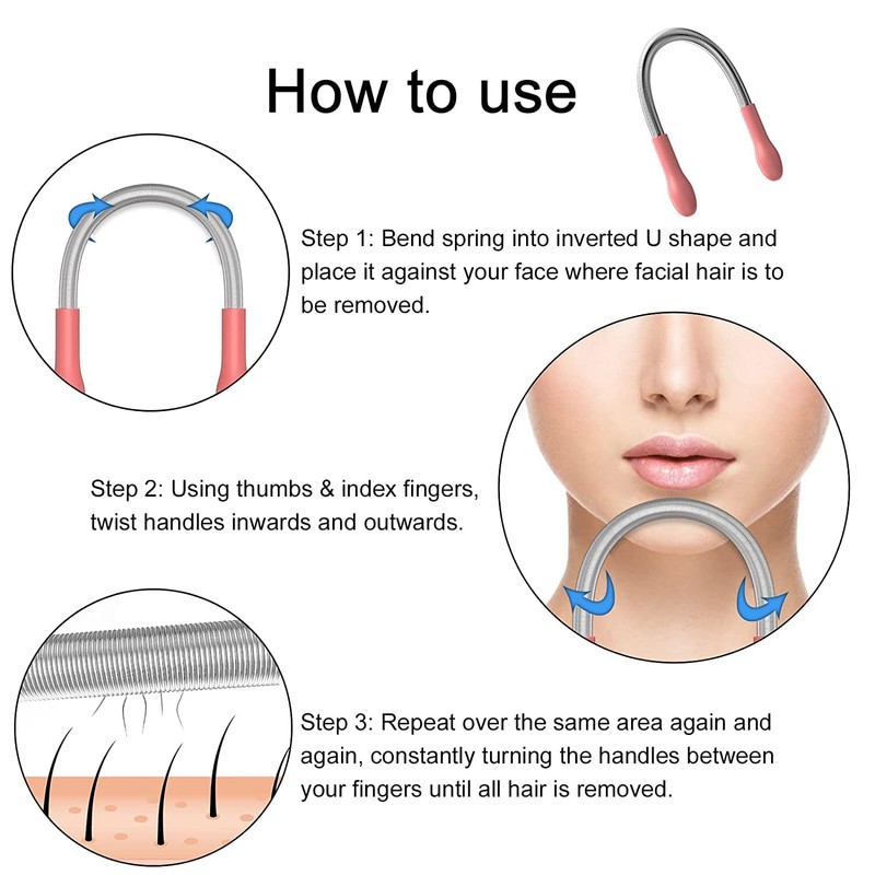 Facial Hair Remover Epilator Depilatory Spring Face Threading Tool Facial