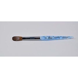 Blue Handle CRIMPED 100% Kolinsky Acrylic Nail Brush (Crimped 16)