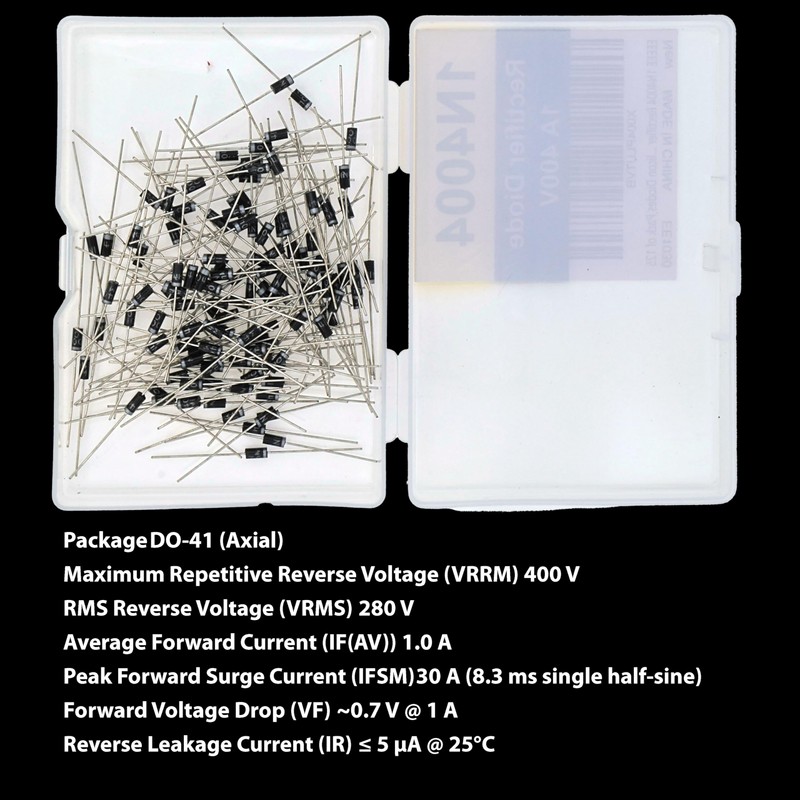 EEEEE 1N4004 Rectifier Diode (125pcs) 1A 400V 400 Volt 400V