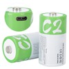 2Pcs C Rechargeable Batteries USB Port 5000wmh 1.5V High Capacity