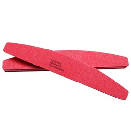Nail Files, Professional Nail Files 100/180 Grit Nails File Double Sided Nails File for Natural and Acrylic Fingernail Buffer Block Manicure Tools Pet Grooming Tools - Red (2 Pcs)