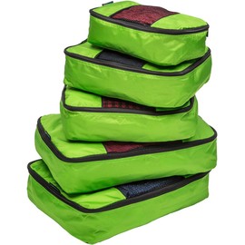 TravelWise Equipaje, Lima, 1 Small, 2 Medium, 2 Large, Paquete de 5 cubos de organización de embalaje de equipaje