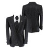 Boys Floral Paisley Print Tuxedo Suit 5 Piece Set for