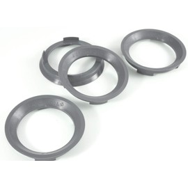 4x Centring Rings 70.4 x 57.1/70.4 to 57.1 Dark Grey Compatible with Rodell ROD