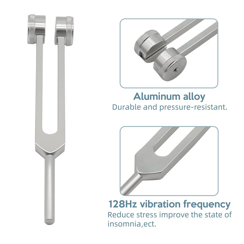 Tuning Fork WorthPlanet 128Hz Aluminum Alloy Tuning Fork Instrument with
