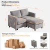 WUTUTUEE 25”Square Storage Ottoman Module for Modular Sectional Sofa, Living