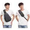 S-ZONE RFID Crossbody Sling Backpack Men Water Resistant Canvas Shoulder