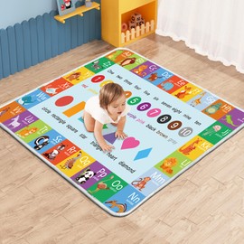 Baby Play Mat, 1-Inch Thick Foam 50" X 50" Playpen Mat,Waterproof & Non - Slip Playmat for Baby Play on Floor, Wipe - Clean, Ideal for Infants, Toddlers & Kids' Crawling and Tummy Time(Alphabet)