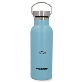 FISCHER Children's Stainless Steel Drinking Bottle, 500 ml, Screw Cap, Food-Safe, Blue